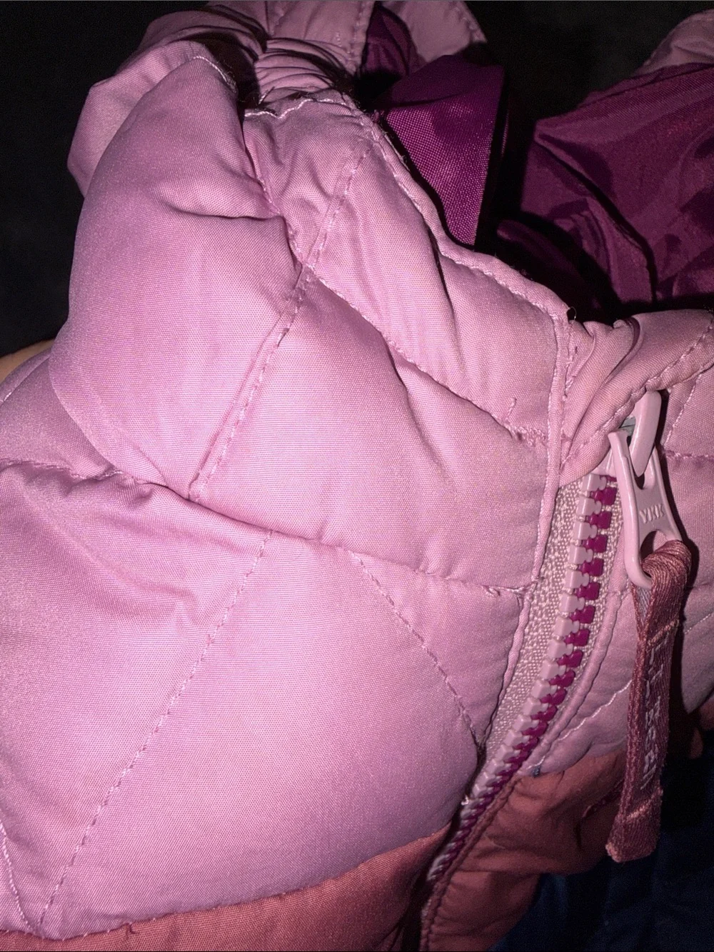 L.L. Bean Toddler Girls Colorblock down lot Puffer Jacket